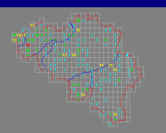 number of species 1996
